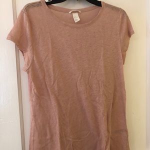 H&M crew neck linen T-shirt size M